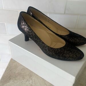 Brunate Italian Leather Pumps Shiny Cheetah Pattern sz 39